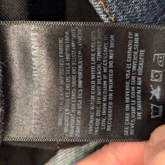 Citizens of Humanity dark wash straight mid rise zip fly jeans size 27 stretch - Picture 14 of 15